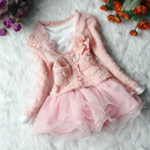 Vestido Infantil Manga Longa