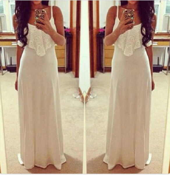 Vestido Branco longo Regina