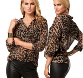 Blusa com Estampa Leopardo